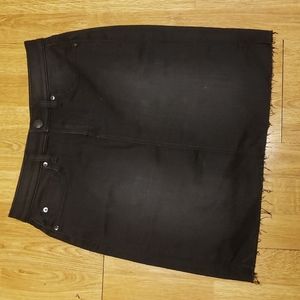 LOFT black denim pencil skirt size 0